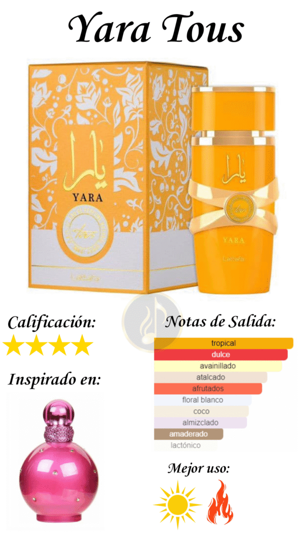 YARA TOUS LATTAFA 100ML - Imagen 2