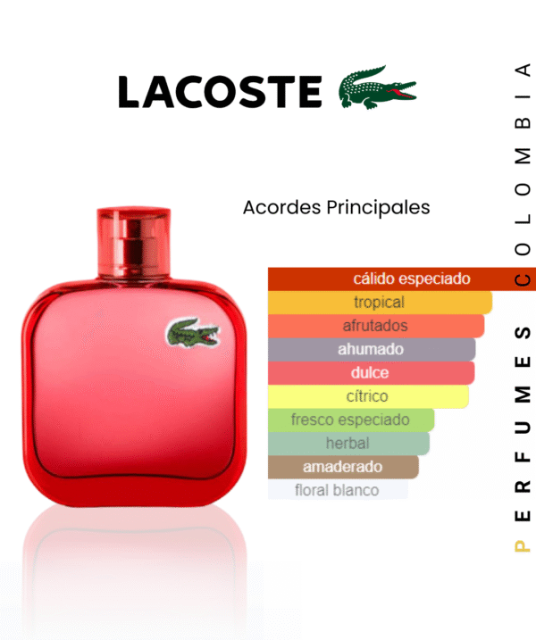 LACOSTE ROJA 100ML - Imagen 2