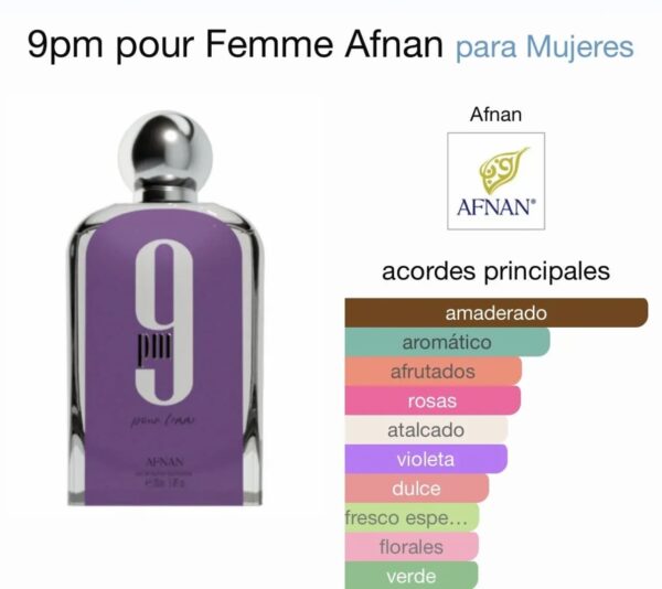AFNAN 9PM POUR FEMME 100 ML - Imagen 2