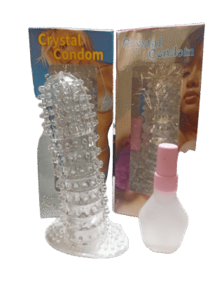 FUNDA ESTRIADA + LUBRICANTE GRATIS