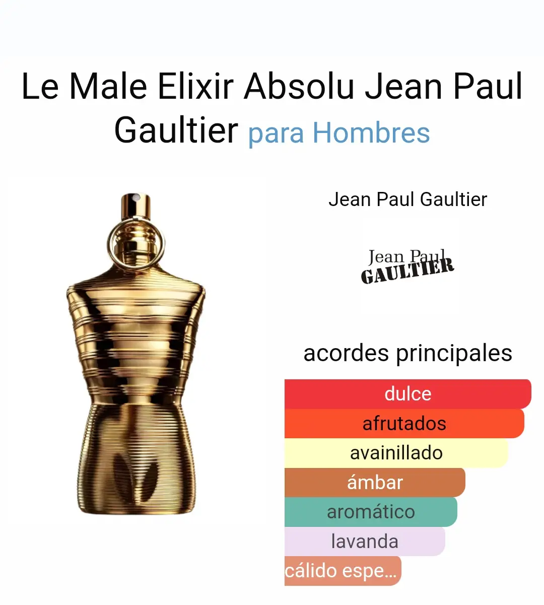 JEAN PAUL GAULTIER LE MALE ELIXIR 100ML